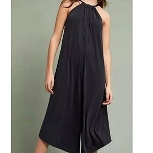 Anthropologie HD in Paris Oversized Haltered Wide Leg Jumpsuit Charcole …